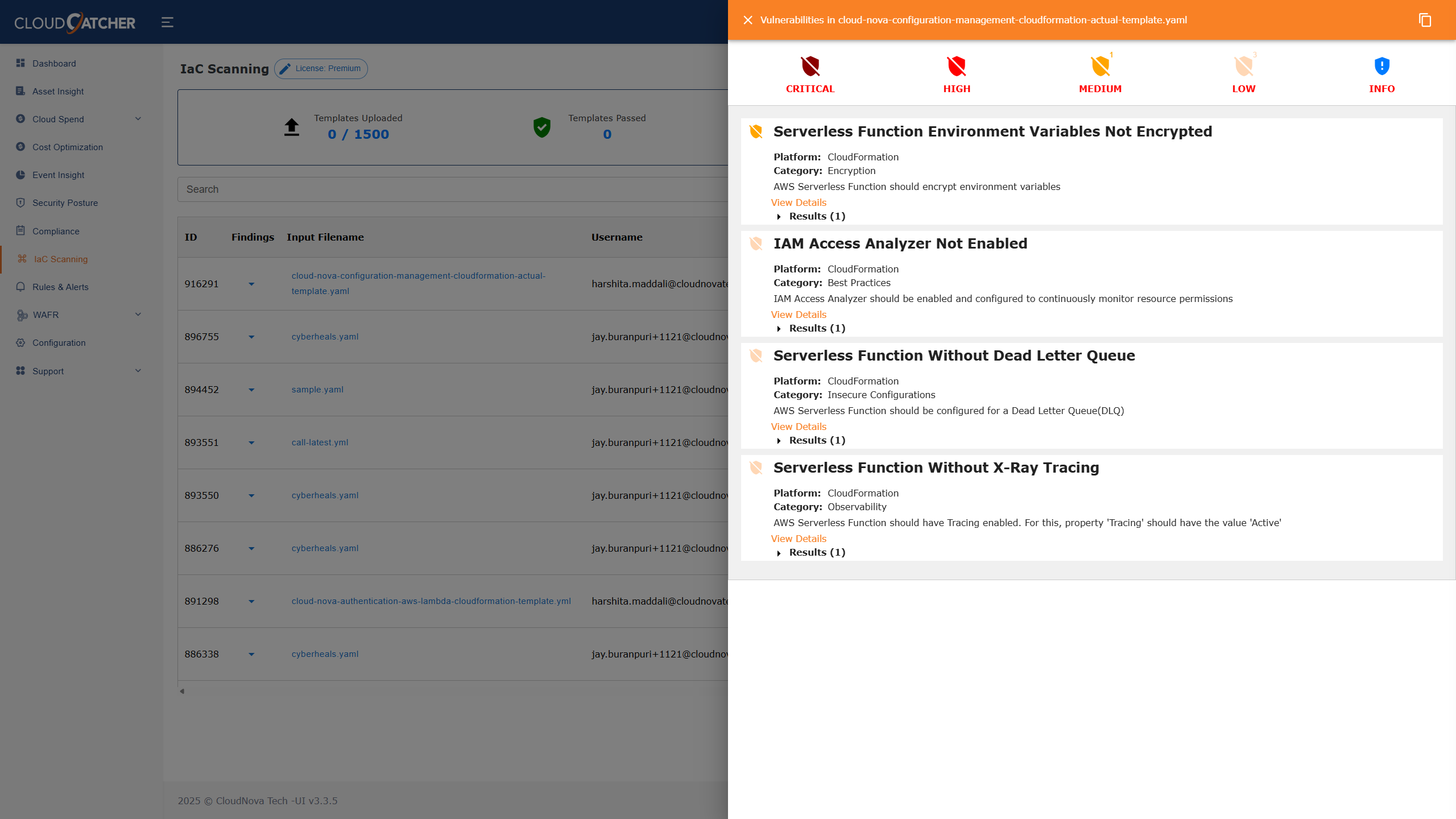 IaC Findings Dashboard