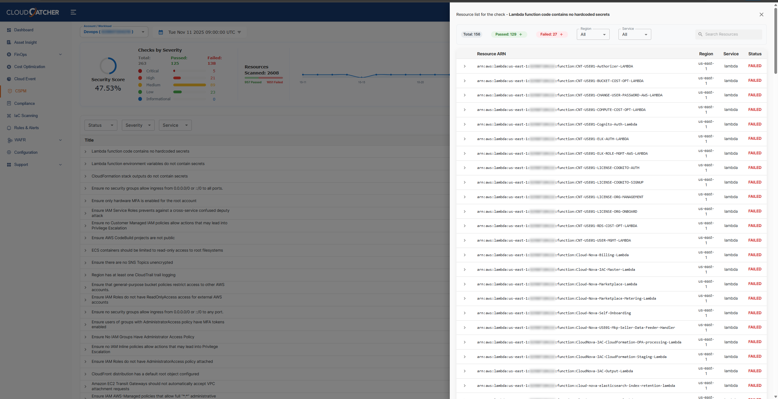 Cloudcatcher CSPM Results